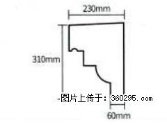 产品分解图型 - 檐口线，型号：SX311-YK-3，规格：230x310mm(3) - 嘉峪关三象EPS建材 jyg.sx311.cc